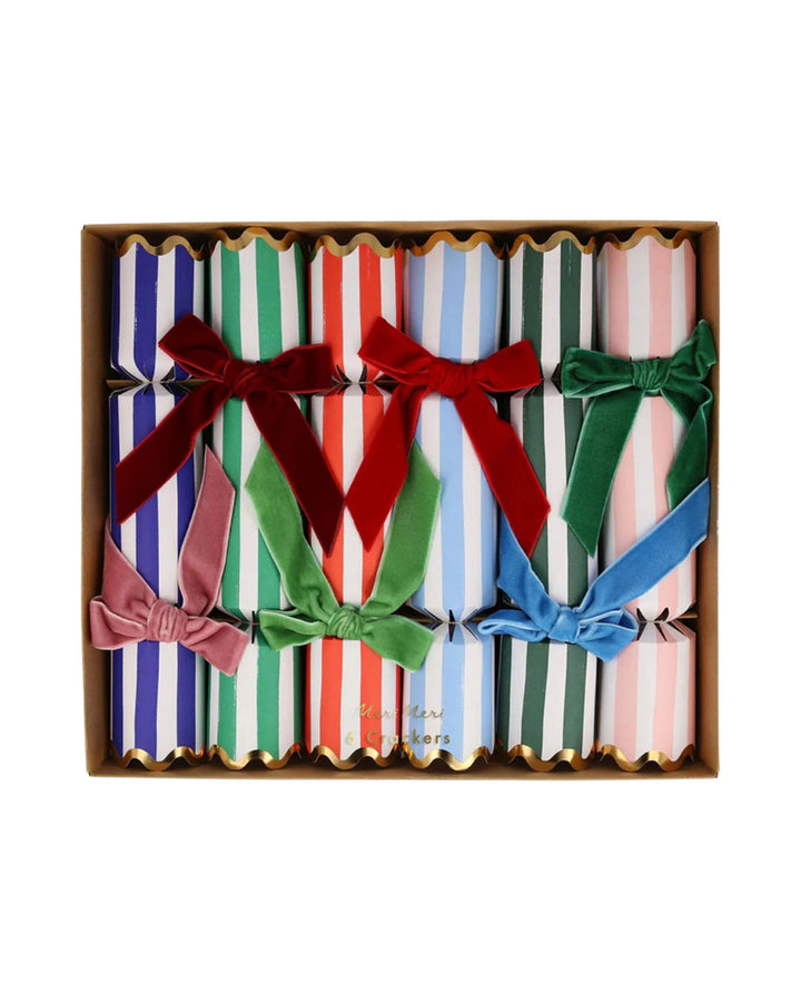 Stripe Velvet Bow Crackers